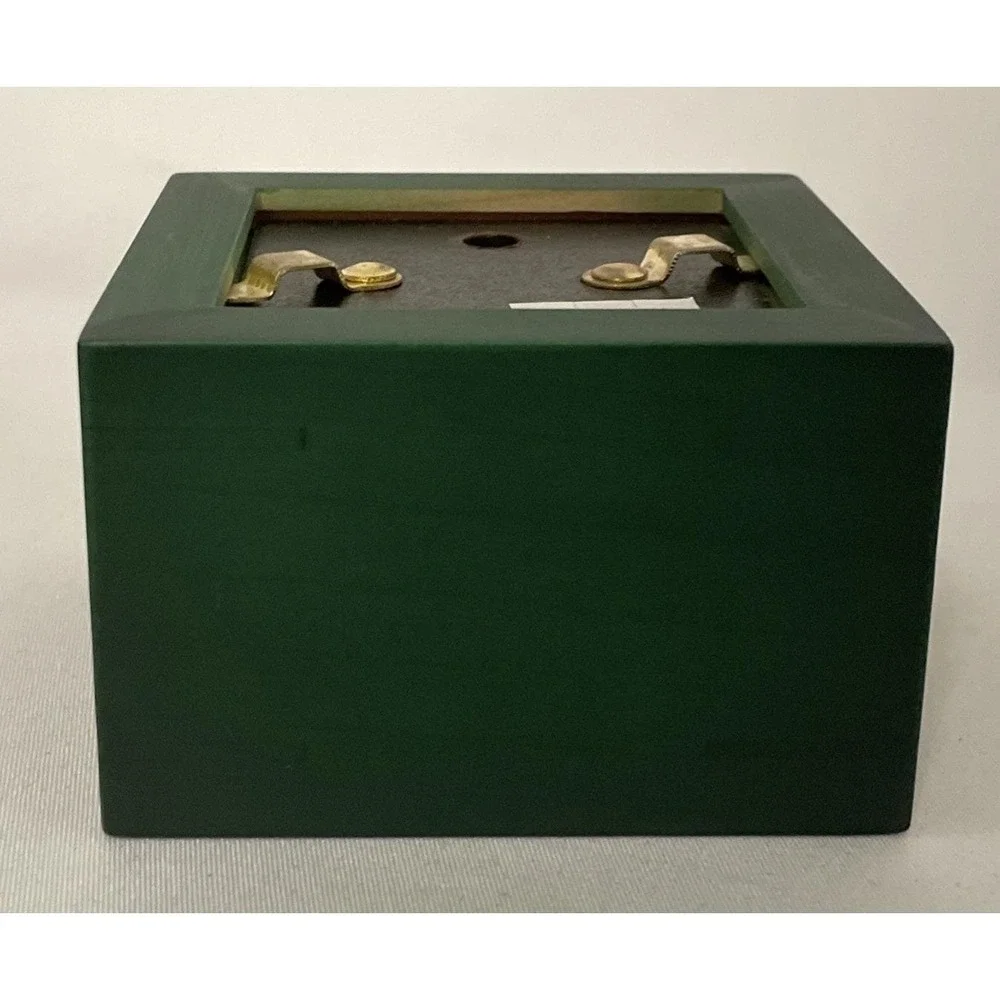 Vintage Dansk MCM Small Picture Frame Green Wood Cube 3 X 3 NEW IN BOX